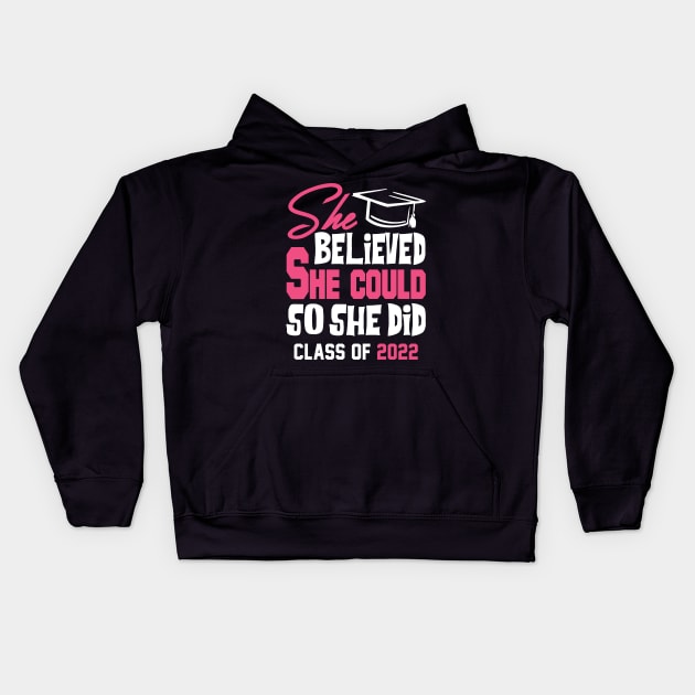 She Believed She Could Class of 2023 Kids Hoodie by KsuAnn
